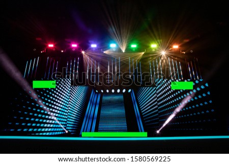 Led screens on stage with green screen (Convention, conference, performance)