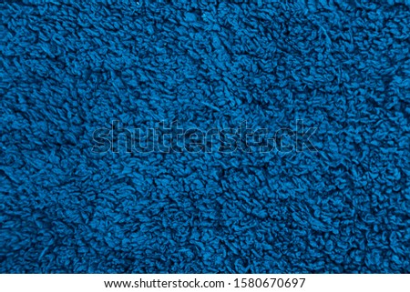 blue fabric texture, background. top view.  Color of the year 2020 pantone Classic Blue