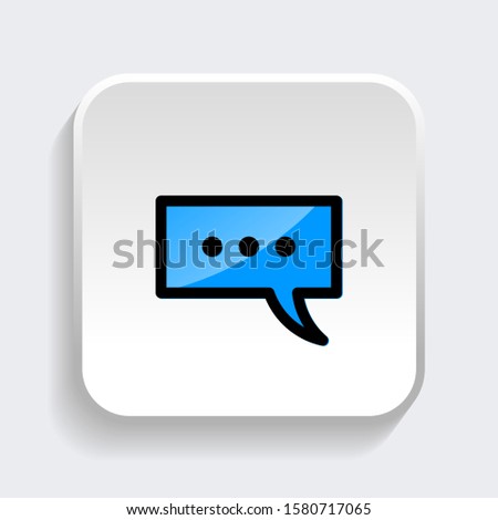 Chat Speech Bubble icon. symbol of comment or message with trendy filled line style icon for web site design, logo, app, UI isolated on white background. vector illustration eps 10