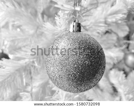 Silver ball, Christmas season. Thailand