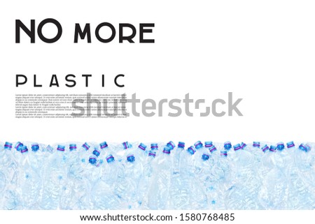 NO more Plastic poster template, banner- pollution of the world concept design white isolated