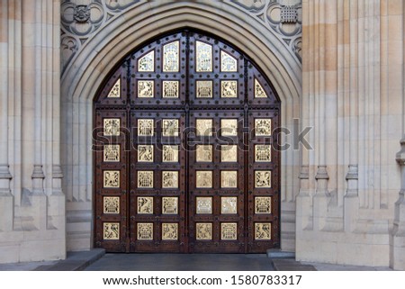 One of the old gates of the London House of Parliament 