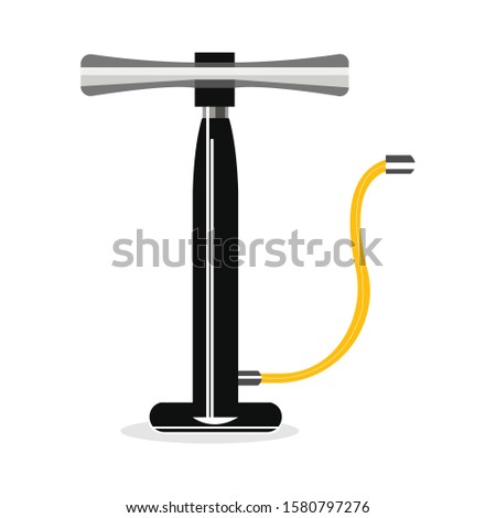 Garage Simple Hand Air Pump Illustration Clip Art Vector