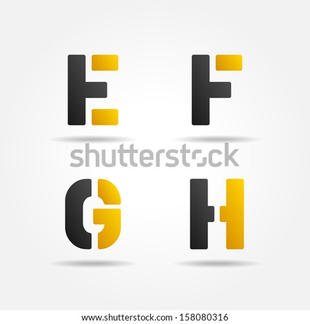efgh yellow stencil letters