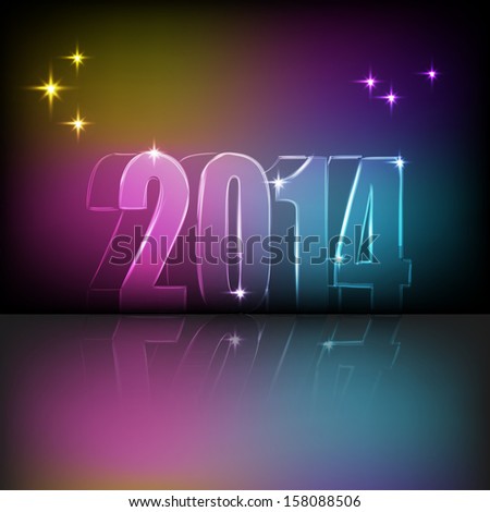 Illustration of numbers of New Year. Vector illustration for your design.
