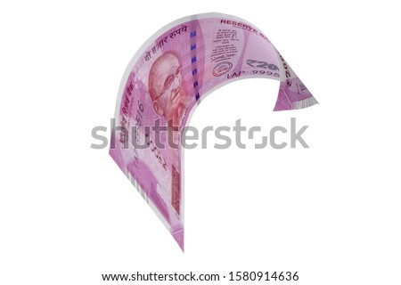 Indian currency on white background Royalty-Free Stock Photo #1580914636