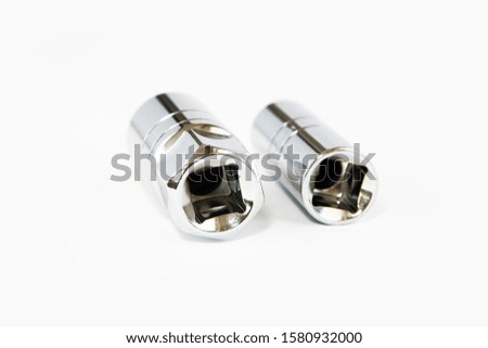 metal nozzles with a screwdriver holes for screwing and mounting