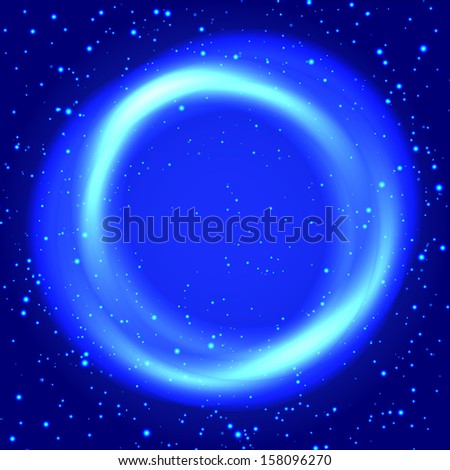 Blue bokeh abstract frame. Background with particles for your business presentations.