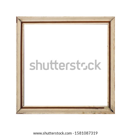 Isolated Photo Frame, Wooden Antique Photo Frame.