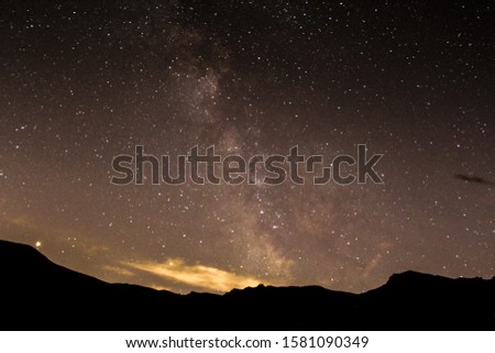 Night sky in the mountains, stars an nature.