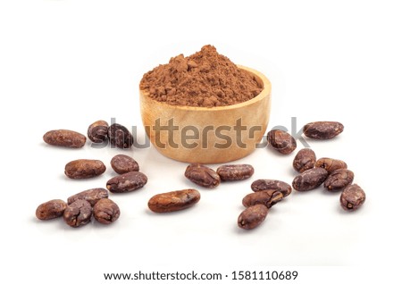 Cocoa isolated on white background.
