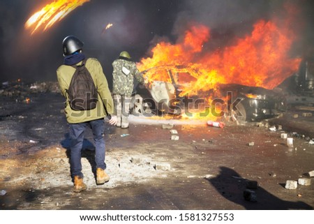Civil conflict in society took the form of a violent confrontation between radical citizens of countries and the police and special forces, build barricades, burn tires and cars, throw stones