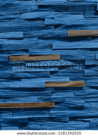 Designed wooden wall with rectangle. Abstract background.