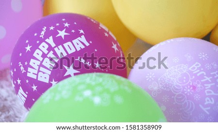 Image of ballon with Happy Birthday text on it