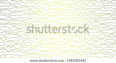 Dark Green vector background with bent lines. Abstract illustration with bandy gradient lines. Best design for your ad, poster, banner.
