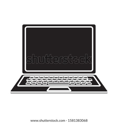 Laptop design, Digital technology communication social media internet web and wireless theme Vector illustration