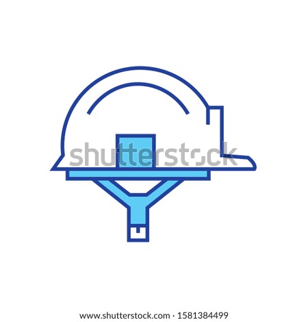helmet design, Construction work repair reconstruction industry build and project theme Vector illustration