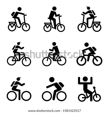 riding bicycle icon isolated sign symbol vector illustration - Collection of high quality black style vector icons
