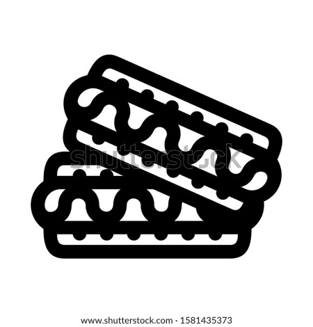 hotdog icon isolated sign symbol vector illustration - high quality black style vector icons
