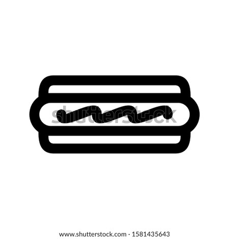 hotdog icon isolated sign symbol vector illustration - high quality black style vector icons
