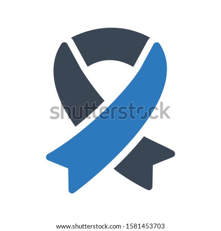 aids vector glyph color icon  