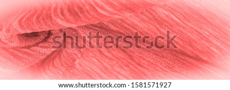 Texture, background, pattern, silk fabric of red cerise pink colors with small corrugation, soil, context, foundation, foil, field