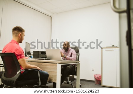 Man having a business meeting and signing a contract