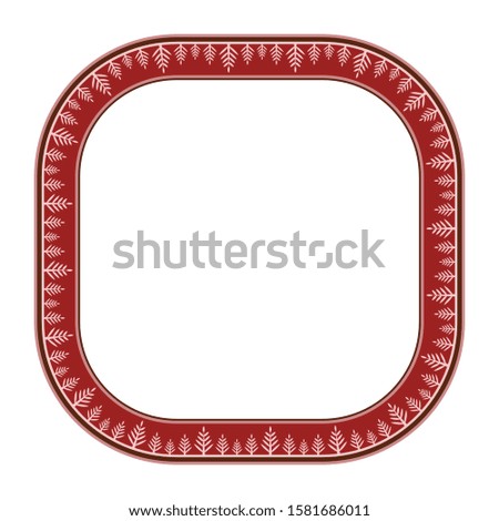 square frame with a retro or classic style floral ornament. background for text or banners with natural themes.