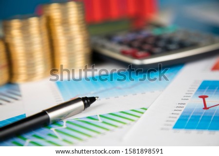 Business graph on chart background