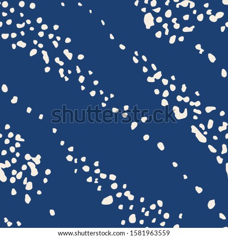 Navy Blue and White Vector seamless check pattern. Allover pattern. Ink grunge grid. Hand drawn seamless check pattern. Graphic background with ethnic tartan. Seamless check pattern background.