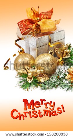 Christmas decoration isolated on white background