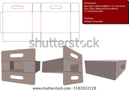 Carrier for many products die cut vector