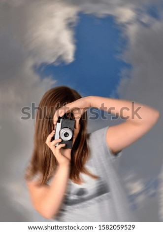 a girl and a camera