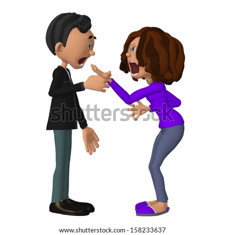 man and woman  arguing