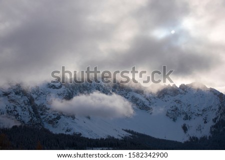 Amazing winter landscape in the mountains