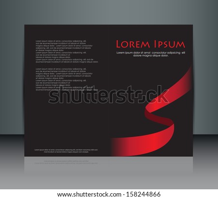 Modern Abstract Template for advertising folding brochure(Vector Eps10)