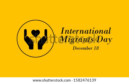 Vector illustration on the theme of International Migrants Day on December 18th.