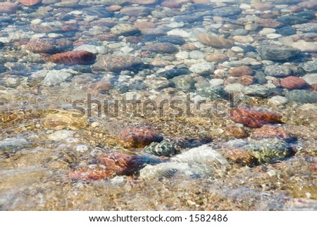 Pebble on coast of Baltic sea