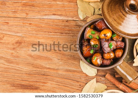 Braised Pork with Chestnuts,Chinese food