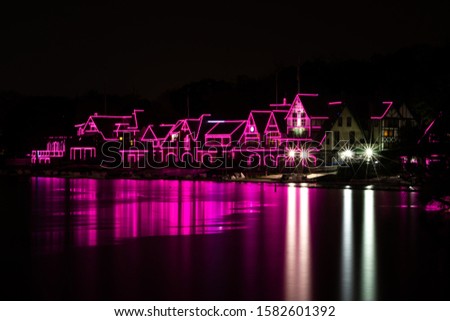 Boathouse row light up for breast cancer awareness