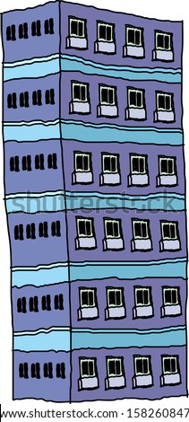 Vector illustration of an apartment building