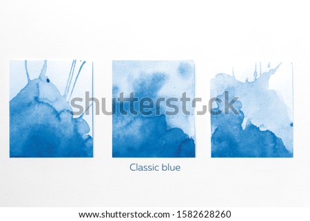 Palette Color 2020 classic blue on white background.  color of the year 2020 pantone classic blue