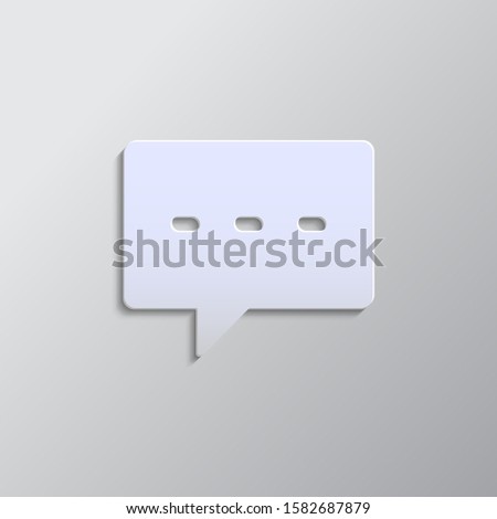 chat, chat bubble paper style, icon- Paper style vector icon.