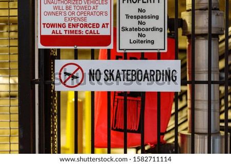 poster in cancela announcing forbidden skating 