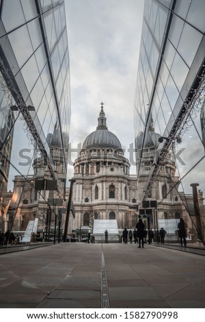 Special view to the St. Paul's Cathedral