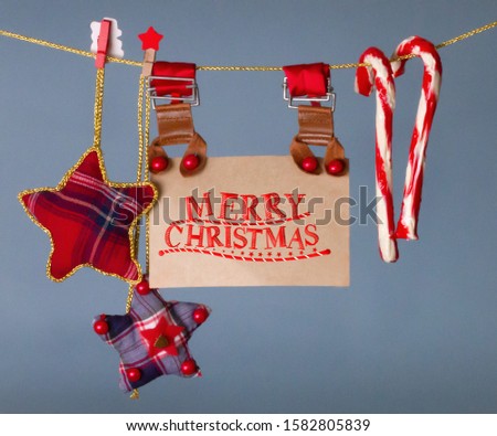 Greeting card merry Christmas hollyday festive mood
