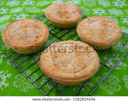 Beef pie on the tray