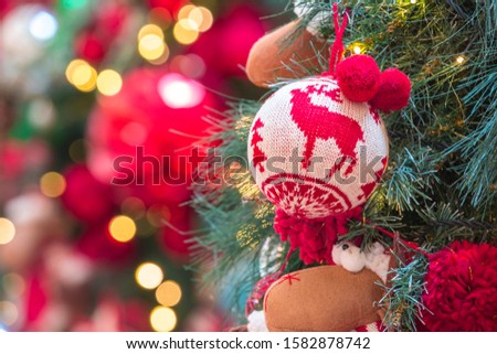 Colourful hanging Christmas tree decoration