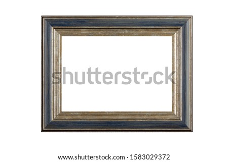 Beautiful wooden frame for pictures and photos. Isolated in a white background.
