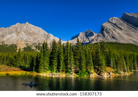 Scenic Mountain Views, Elbow Lake area, Peter Lougheed Provincial Park, Alberta Canada